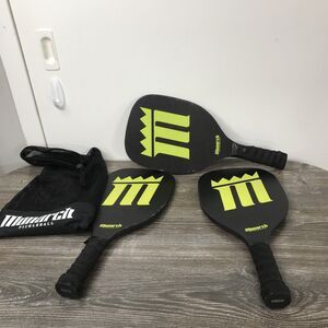 Monarch Pickleball Black Yellow/Green Paddles With Mesh Bag Set of 3‎